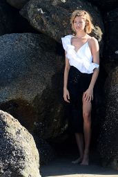 Hailey Clauson - Photoshoot on The Rocks in Venice Beach