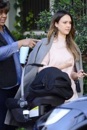 Jessica Alba - Leaves a Friends House in Los Angeles 02/20/2018