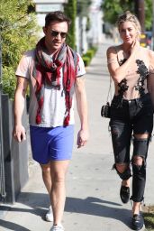 Jessica Serfaty and Ed Westwick Out in West Hollywood 02/01/2018