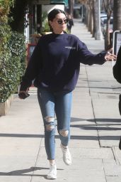 Jessie J in Ripped Jeans Out in LA, February 2018