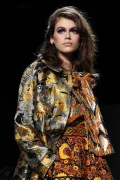 Kaia Gerber Walks Anna Sui Fashion Show in NYC