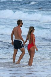 Kaitlyn Bristowe in Swimsuit and Shawn Booth Walking the Beach in Hawaii