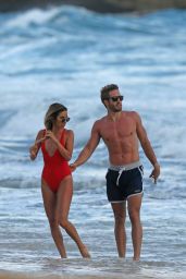 Kaitlyn Bristowe in Swimsuit and Shawn Booth Walking the Beach in Hawaii