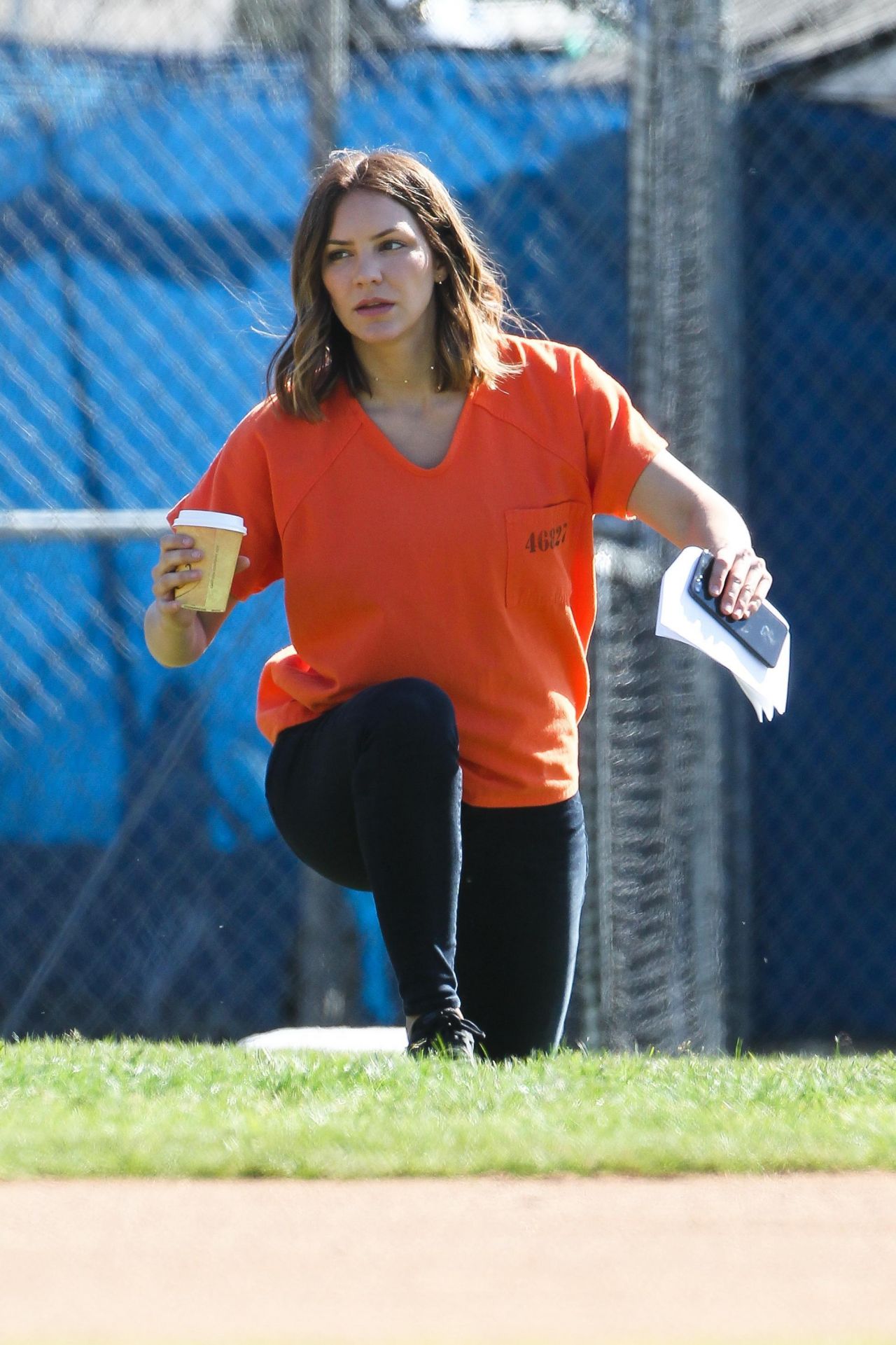 Katharine McPhee on the Set of Scorpion in Los Angeles 02/15/2018