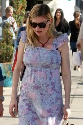 Kirsten Dunst in Floral Maxi Dress Out in Los Angeles 01/31/2018
