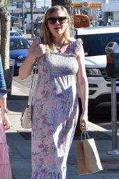 Kirsten Dunst in Floral Maxi Dress Out in Los Angeles 01/31/2018
