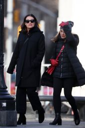 Lea Michele Winter Street Style - New York City 02/13/2018