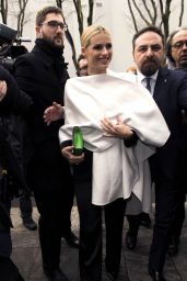 Michelle Hunziker at Armani Fashion Show in Milan 02/24/2018