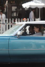 Mischa Barton Drives a Vintage Car in West Hollywood