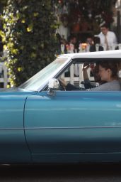 Mischa Barton Drives a Vintage Car in West Hollywood