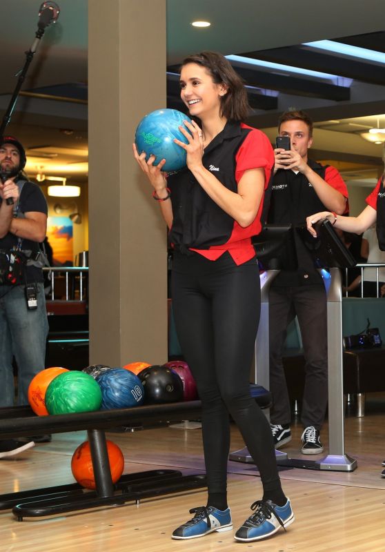 Nina Dobrev and Kellan Lutz - First Annual Mammoth Film Festival Bowling Tournament in Mammoth Lakes