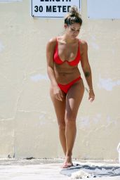 Noni Janur in a Red Bikini in Sydney