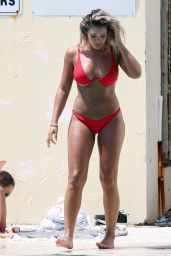 Noni Janur in a Red Bikini in Sydney