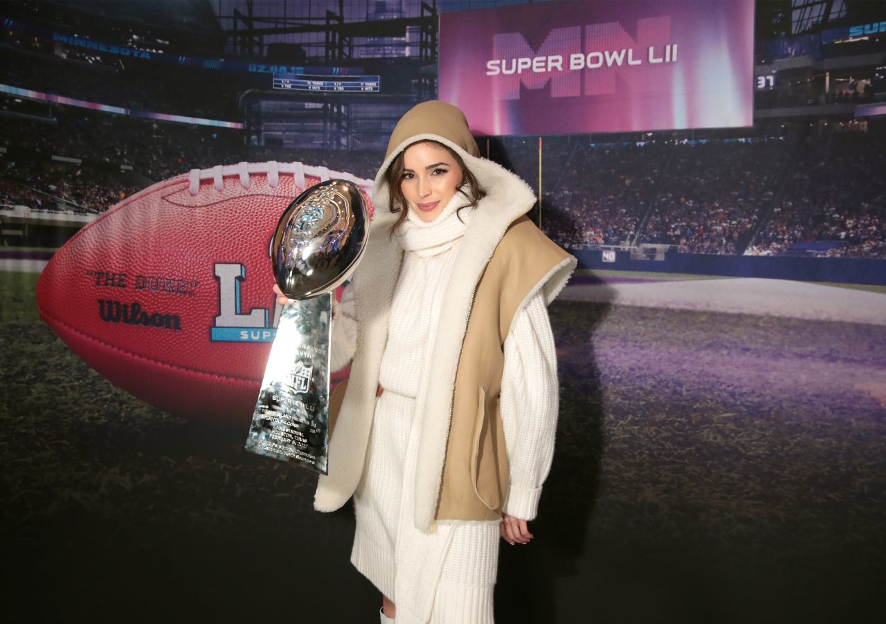 Olivia Culpo - SiriusXM at Super Bowl LII Radio Row in Bloomington, Mn