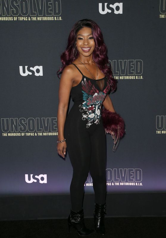 Porscha Coleman – “Unsolved The Murders of Tupac and The Notorious B.I.G.” TV Show Premiere in LA