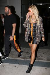 Rita Ora in a Mini Dress - Leaves The Komodo in Miami
