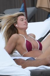Samantha Hoopes in Bikini on the Beach in Miami