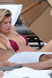 Samantha Hoopes in Bikini on the Beach in Miami