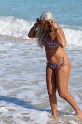 Sandi Bogle in Bikini on the Beach in Benidorm 02/13/2018