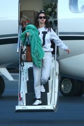 Selena Gomez Arriving on a Private Jet in Los Angeles