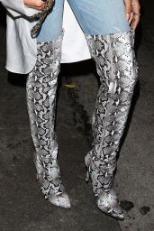 Tinashe in Thigh High Snake Skin Boots - Craig