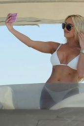 Amber Turner in a White Bikini on Yacht in Dubai 03/16/2018