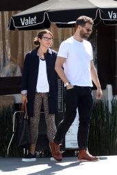 Amelia Warner and Jamie Dornan at Katsuya Restaurant in Los Angeles, March 2018
