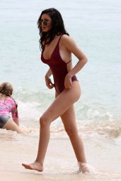 Anne De Paula in Bikini at the Beach in the Caribbean