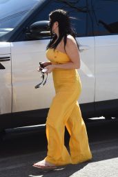 Ariel Winter in a Yellow Jumpsuit in North Hollywood 03/29/2018