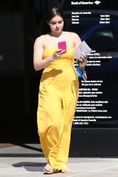 Ariel Winter in a Yellow Jumpsuit in North Hollywood 03/29/2018