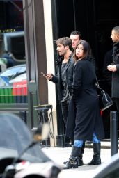Belen Rodriguez and Andrea Lannone - Leaving Their Hotel in Paris, March 2018