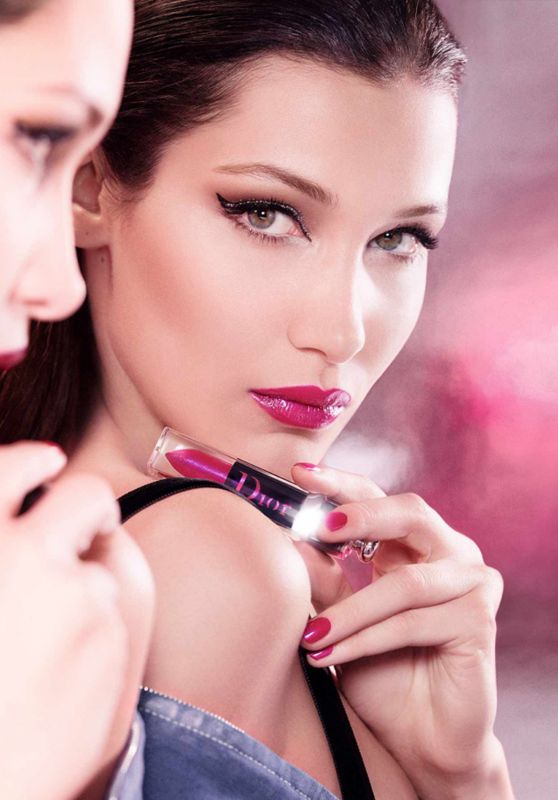 Bella Hadid - Dior Addict Lip Lacquer Plump Campaign 2018