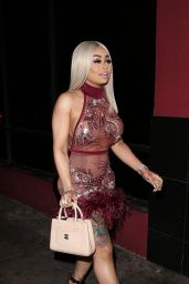 Blac Chyna in Red and Silver - Beverly Hills 03/14/2018