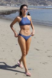 Blanca Blanco in a Blue Bikini - Walk Along the Beach in Malibu 03/13/2018