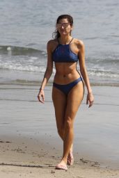 Blanca Blanco in a Blue Bikini - Walk Along the Beach in Malibu 03/13/2018
