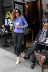 Blanca Blanco in Spandex at Starbucks in Beverly Hills 03/07/2018
