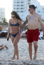 Bre Tiesi in Bikini on the Beach in Miami, March 2018