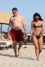 Bre Tiesi in Bikini on the Beach in Miami, March 2018