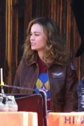 Brie Larson - Filming "Captain Marvel" in Los Angeles 03/29/2018