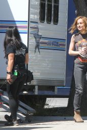 Brie Larson - On the Set of Captain Marvel in LA 03/28/2018
