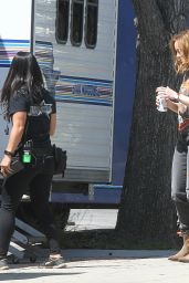 Brie Larson - On the Set of Captain Marvel in LA 03/28/2018