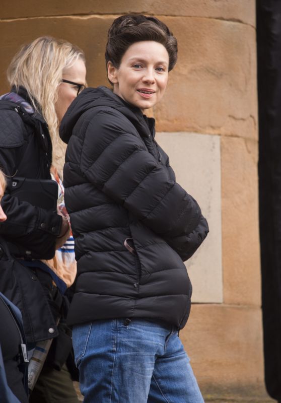 Caitriona Balfe - "Outlander" 4th Season Filming in Glasgow 03/14/2018