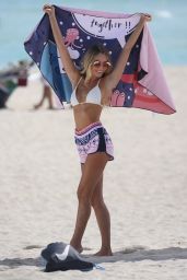 Celeste Bright in Bikini on the Beaches of Miami 02/27/2018