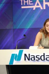 Christine Evangelista - Rings the Nasdaq Opening Bell at NASDAQ MarketSite in NYC