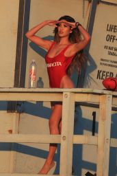 CJ Franco in a Red Bikini - BayWatch Themed Photo Shoot for 138 Water in Malibu