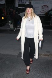 Drew Barrymore in a Long Sweater Trench Coat - Arriving at the "Today" Show in NYC 03/20/2018