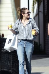 Elizabeth Olsen - Grab a Couple Coffee Drink in LA 03/29/2018