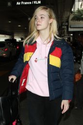 Elle Fanning at LAX Airport 03/07/2018