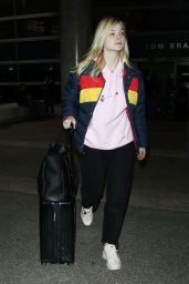 Elle Fanning at LAX Airport 03/07/2018