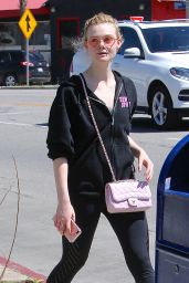 Elle Fanning in Workout Clothes - Hits the Gym in LA 03/28/2018